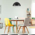 Lustre Pendente Bivolt Meia Lua com Pingentes Bronzearte