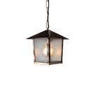 Lustre Pendente Blumenau Colonial Nina Quadrado Vidro Pontilhado Cobre E27 Bivolt