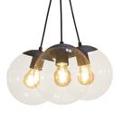 Lustre Pendente Blumenau Globb 3xe27 Bivolt âmbar