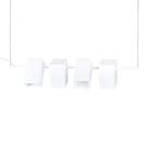 Lustre Pendente Blumenau Kina Light G9 Bivolt Branco Fosco