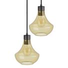 Lustre Pendente Blumenau Verbena Duplo E27 Bivolt âmbar Lustre Pendente Blumenau Verbena Duplo E27 Bivolt âmbar