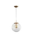 Lustre Pendente Bola Globo 30cm Transparente Cobre 363