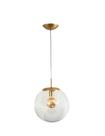 Lustre Pendente Bola Globo 30cm Transparente Dourado 363 Lustre Pendente Bola Globo 30cm Transparente Dourado 363