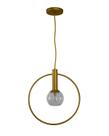 Lustre Pendente Bola Globo Circular Dourado 481 Itamonte Lustre Pendente Bola Globo Circular Dourado 481 Itamonte