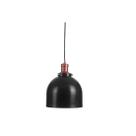 Lustre Pendente Bola Nova De Aluminio Preto Com Cobre