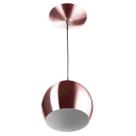Lustre Pendente Bola Pequena Alumínio 15cm Gold Rose
