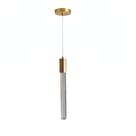 Lustre Pendente Bolha Cristal Tubo Dourada LED 5W 36cm 3000K Bivolt