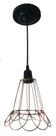 Lustre Pendente C/gaiola Aramada Estilo Retrô Indal.