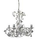 Lustre Pendente Candelabro de Ferro com Gotas de Cristais 4 Braços.