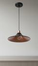 Lustre Pendente Chapéu Preto Cobre 35cm