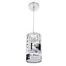 Lustre Pendente Cilindrica De Cupula 14x25cm Jornal