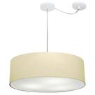 Lustre Pendente Cilíndrico Com Desvio Bege MJ-4259 Para Mesa de Jantar e Estar