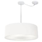 Lustre Pendente Cilíndrico Com Desvio de Centro Vivare Md-4259 Cúpula em Tecido 50x15cm - Bivolt