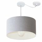 Lustre Pendente Cilíndrico Com Desvio Rustico Cinza MJ-4231 Para Mesa de Jantar e Estar