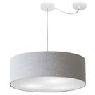 Lustre Pendente Cilíndrico Com Desvio Rustico Cinza MJ-4259 Para Mesa de Jantar e Estar