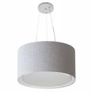 Lustre Pendente Cilíndrico Duplo Vivare Md-4123 Cúpula em Tecido 40x25cm - Bivolt