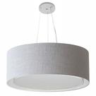 Lustre Pendente Cilíndrico Duplo Vivare Md-4125 Cúpula em Tecido 60x25cm - Bivolt