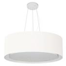 Lustre Pendente Cilíndrico Duplo Vivare Md-4126 Cúpula em Tecido 80x30cm - Bivolt