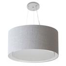 Lustre Pendente Cilíndrico Duplo Vivare Md-4300 Cúpula em Tecido 50x30cm - Bivolt
