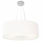 Lustre Pendente Cilíndrico Md-4010 Cúpula em Tecido 60x21cm Branco - Bivolt Lustre Pendente Cilíndrico Md-4010 Cúpula em Tecido 60x21cm Branco - Bivolt
