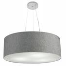 Lustre Pendente Cilíndrico Md-4010 Cúpula em Tecido 60x21cm Rustico Cinza - Bivolt Lustre Pendente Cilíndrico Md-4010 Cúpula em Tecido 60x21cm Rustico Cinza - Bivolt