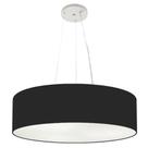 Lustre Pendente Cilíndrico Md-4029 Cúpula em Tecido 60x15cm Preto - Bivolt