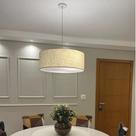 Lustre Pendente Cilíndrico Md-4049 Cúpula em Tecido 50x21cm Rustico Bege - Bivolt Lustre Pendente Cilíndrico Md-4049 Cúpula em Tecido 50x21cm Rustico Bege - Bivolt