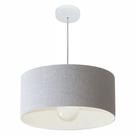 Lustre Pendente Cilíndrico MD-4052 Cúpula em Tecido 50x21cm Rustico Cinza - Bivolt Lustre Pendente Cilíndrico MD-4052 Cúpula em Tecido 50x21cm Rustico Cinza - Bivolt