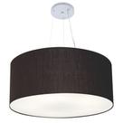 Lustre Pendente Cilíndrico Md-4074 Cúpula em Tecido 60x30cm Preto - Bivolt