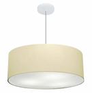 Lustre Pendente Cilíndrico Md-4079 Cúpula em Tecido 60x21cm Algodão Crú - Bivolt