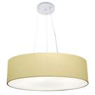 Lustre Pendente Cilíndrico Md-4136 Cúpula em Tecido 80x15cm Algodão Crú - Bivolt