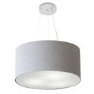 Lustre Pendente Cilíndrico Md-4185 Cúpula em Tecido 45x21cm Rustico Cinza - Bivolt Lustre Pendente Cilíndrico Md-4185 Cúpula em Tecido 45x21cm Rustico Cinza - Bivolt