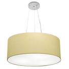 Lustre Pendente Cilíndrico Md-4188 Cúpula em Tecido 50x25cm Algodão Crú - Bivolt