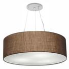 Lustre Pendente Cilíndrico Md-4381 Cúpula em Tecido 100x30cm Café - Bivolt