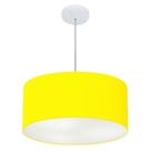 Lustre Pendente Cilíndrico Vivare Free Lux Pe-4386BR Cúpula em Tecido - 50X25cm