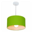 Lustre Pendente Cilíndrico Vivare Md-4031 Cúpula em Tecido 40x21cm - Bivolt