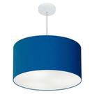 Lustre Pendente Cilíndrico Vivare Md-4100 Cúpula em Tecido 50x25cm - Bivolt