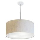 Lustre Pendente Cilíndrico Vivare Md-4100 Cúpula em Tecido 50x25cm - Bivolt