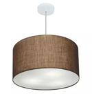 Lustre Pendente Cilíndrico Vivare Md-4101 Cúpula em Tecido 60x30cm - Bivolt
