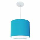 Lustre Pendente Cilíndrico Vivare Md-4143 Cúpula em Tecido 35x25cm - Bivolt