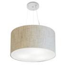 Lustre Pendente Cilíndrico Vivare Md-4187 Cúpula em Tecido 45x30cm - Bivolt