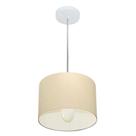 Lustre Pendente Cilíndrico Vivare Md-4201 Cúpula em Tecido 25x25cm - Bivolt