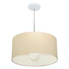 Lustre Pendente Cilíndrico Vivare Md-4203 Cúpula em Tecido 45x21cm - Bivolt