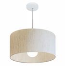 Lustre Pendente Cilíndrico Vivare Md-4206 Cúpula em Tecido 50x25cm - Bivolt