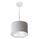 Lustre Pendente Cilíndrico Vivare Md-4209 Cúpula em Tecido 25x25cm - Bivolt