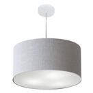 Lustre Pendente Cilíndrico Vivare Md-4245 Cúpula em Tecido 50x30cm - Bivolt