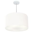 Lustre Pendente Cilíndrico Vivare Md-4250 Cúpula em Tecido 45x30cm - Bivolt