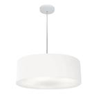 Lustre Pendente Cilíndrico Vivare Md-4254 Cúpula em Tecido 45x15cm - Bivolt