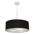 Lustre Pendente Cilíndrico Vivare Md-4254 Cúpula em Tecido 45x15cm - Bivolt Lustre Pendente Cilíndrico Vivare Md-4254 Cúpula em Tecido 45x15cm - Bivolt