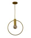 Lustre Pendente Circular Dourado 480 Itamonte